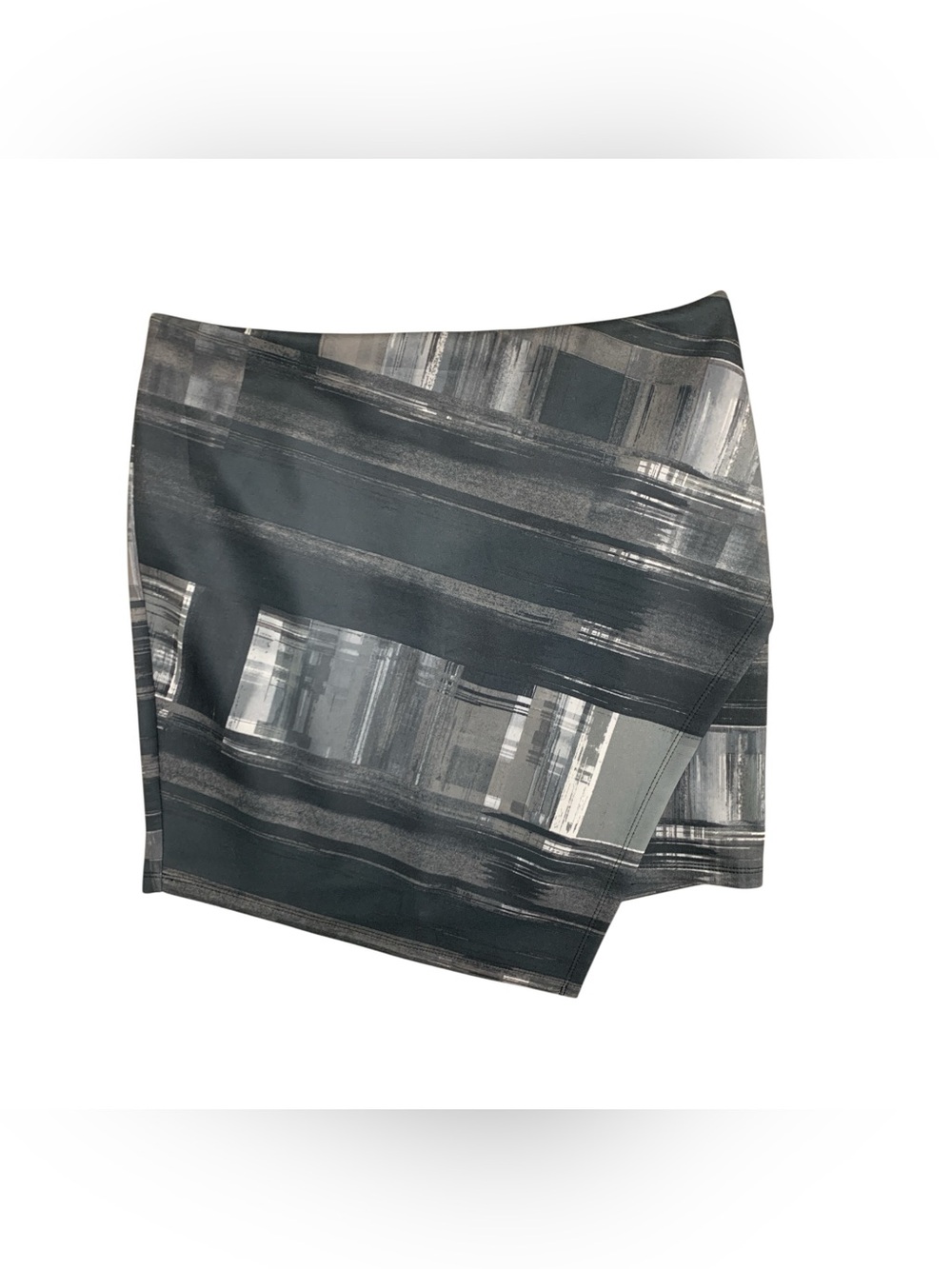 Mossimo Supply Co. Gray & Charcoal Abstract Mini Skirt Size M